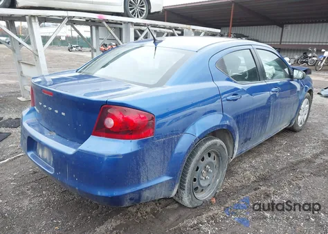 2013 Dodge Avenger Se из США, поврежденный, VIN 1C3CDZABXDN547604